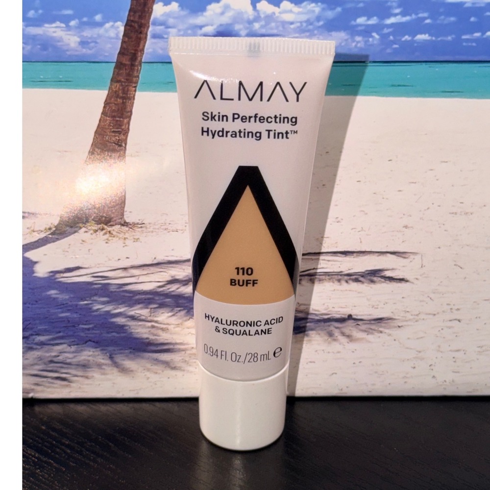 Almay Skin Perfecting Hydrating Tint 110 Buff Hyaluronic Acid Squalane 0.94oz